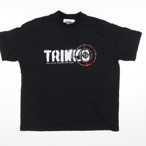 Trikko Men's Black S Graphic Print T-Shirt