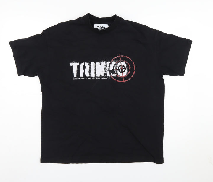 Trikko Men's Black S Graphic Print T-Shirt