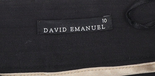 David Emanuel Black Dress Pants, Size 10, Regular Fit
