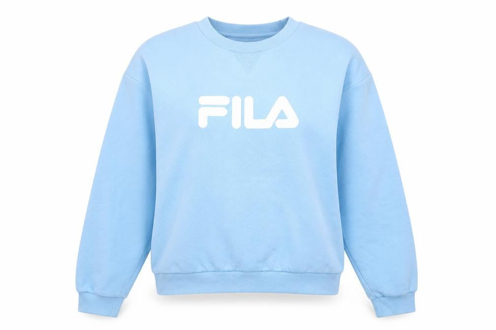 Front view of Fila Women's Blue Pullover Sweatshirt XS
