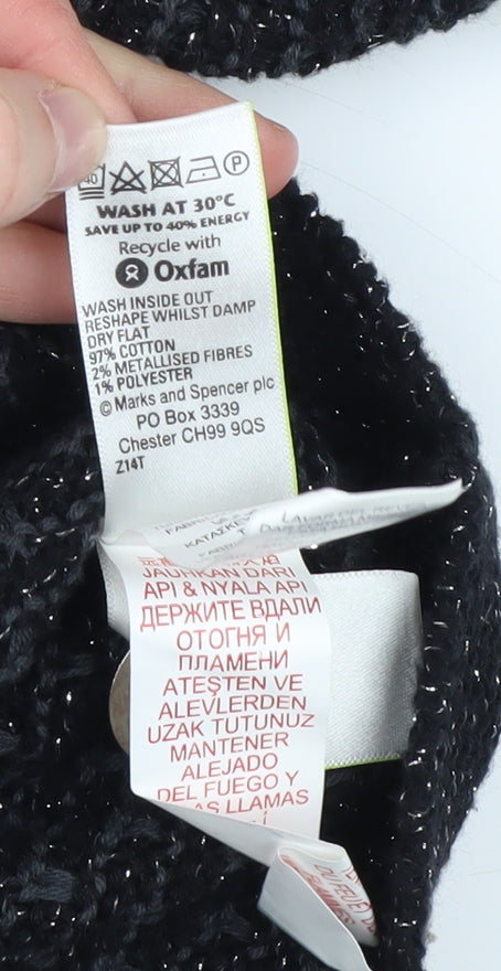 Marks and Spencer Women's Black Cardigan, Size 12, All Seasons