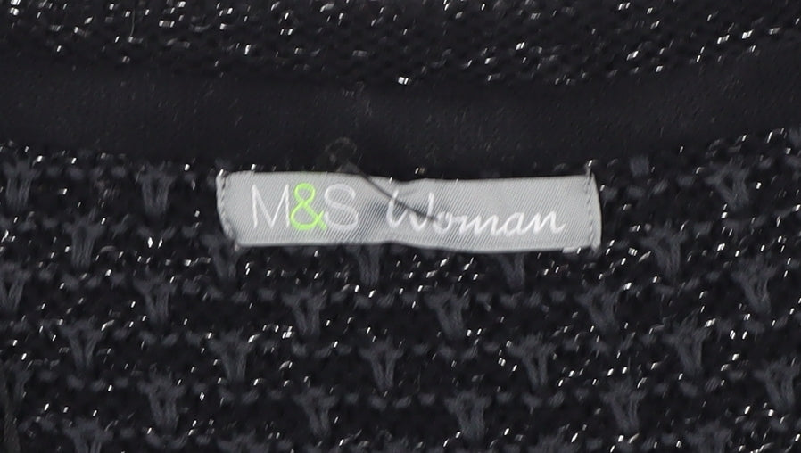 Marks and Spencer Women's Black Cardigan, Size 12, All Seasons