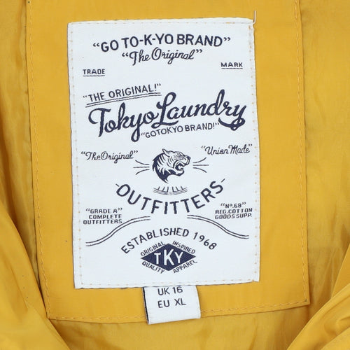 Tokyo Laundry Women's Yellow Puffer Jacket Size 16