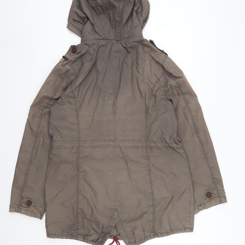 Mantaray Women's Brown Parka Jacket Size 14 Hooded