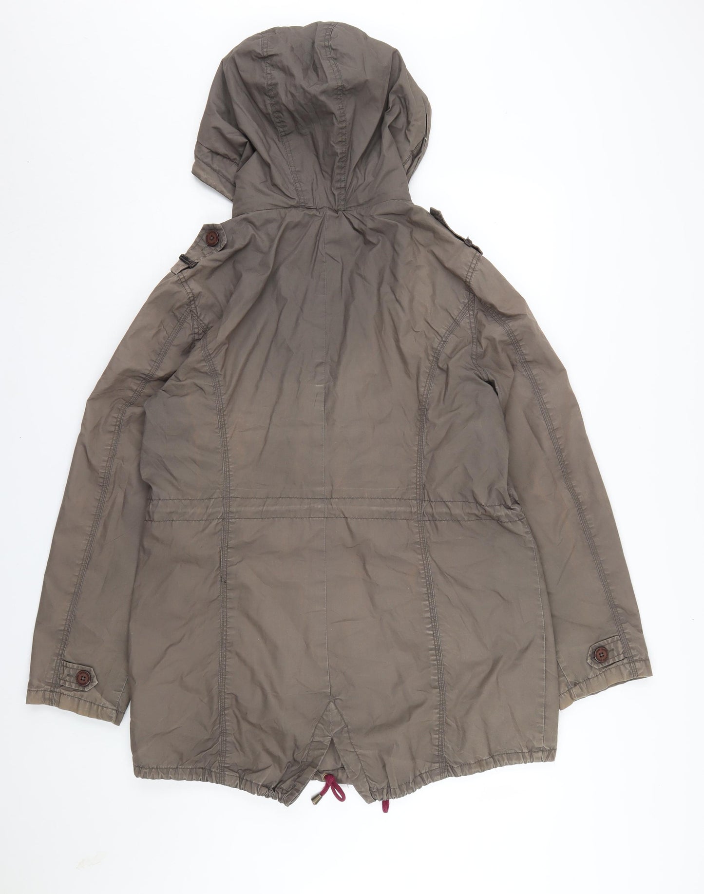 Mantaray Women's Brown Parka Jacket Size 14 Hooded