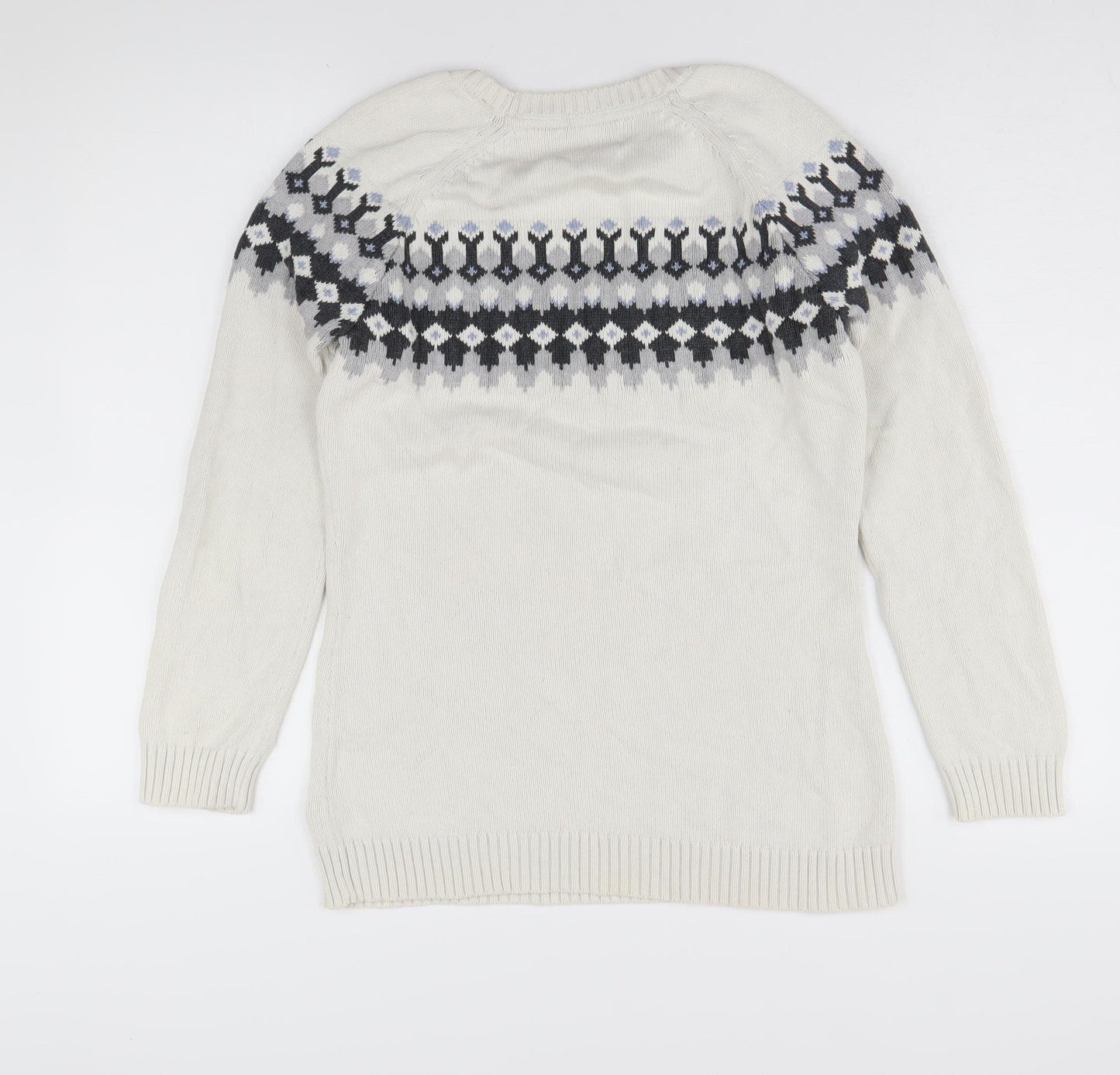 Henri Lloyd Women's Ivory Medium Fair Isle Knit Jumper