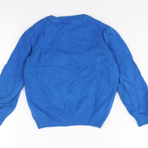 The Gruffalo Boys Blue Pullover Jumper 4-5 Years Casual Knit