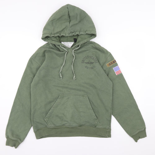 Topshop Green Air Force Hoodie, Size 10, Casual Wear