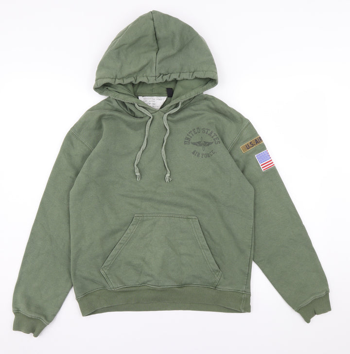 Topshop Green Air Force Hoodie, Size 10, Casual Wear