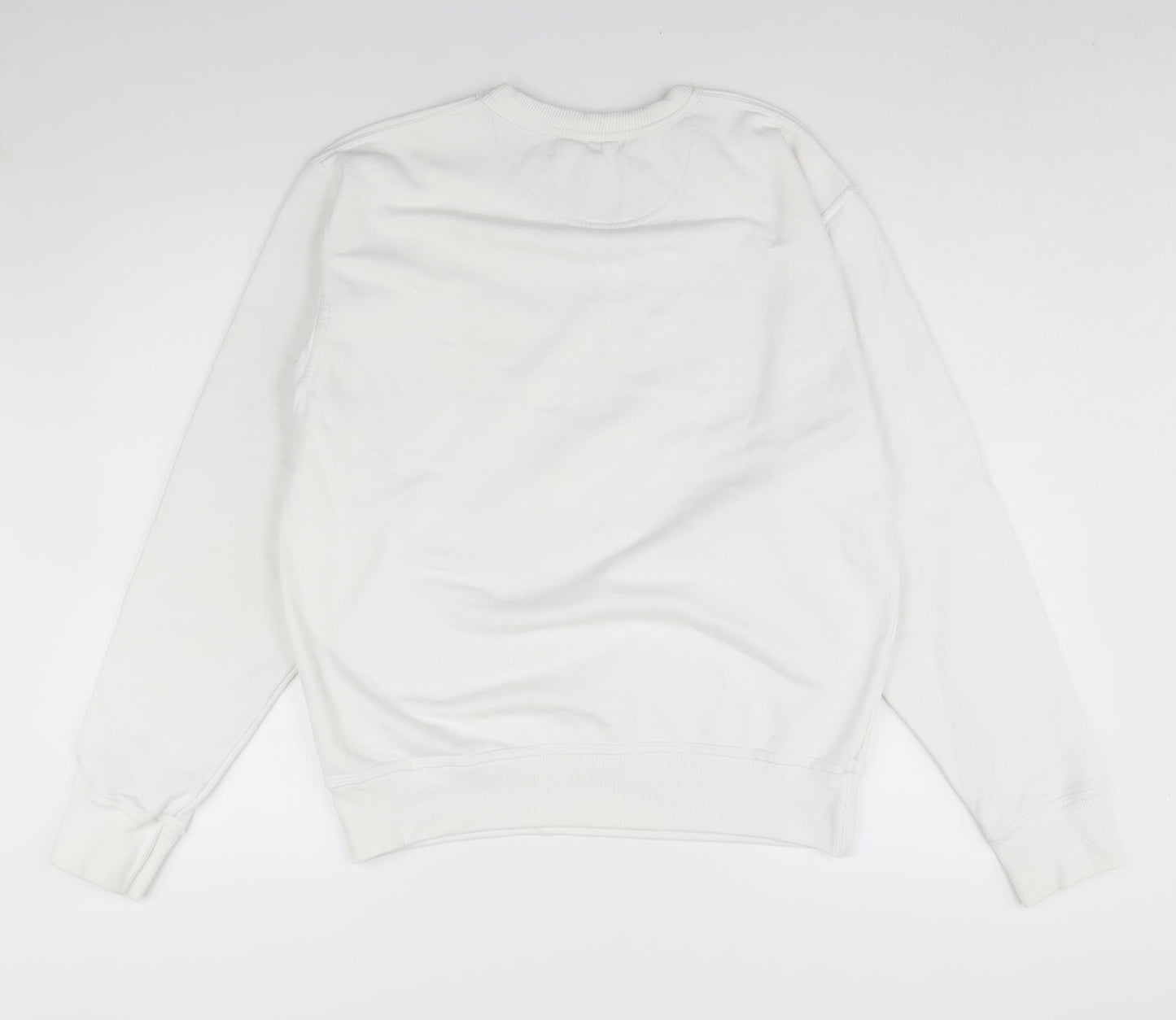 Champion Men's White Crew Neck Pullover Sweatshirt L