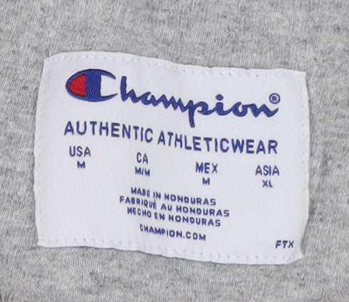 Champion Men's White Crew Neck Pullover Sweatshirt L