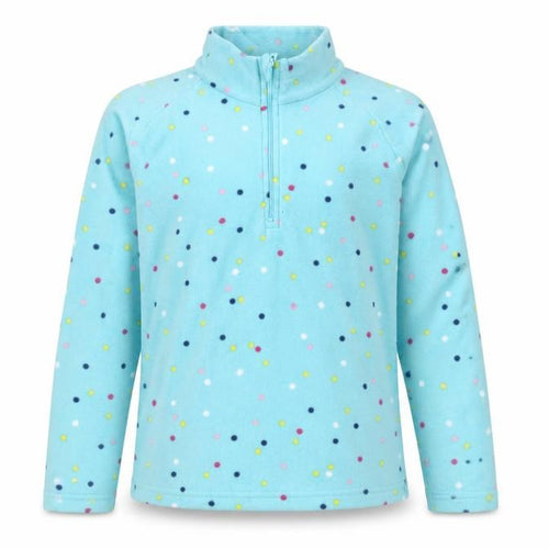 Mountain Warehouse Girls Blue Polka Dot 1/2 Zip Fleece Hoodie 11-12Y