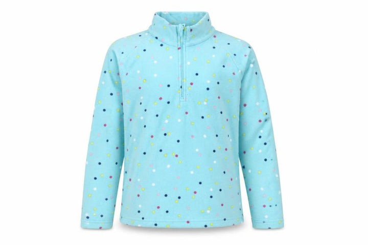 Mountain Warehouse Girls Blue Polka Dot 1/2 Zip Fleece Hoodie 11-12Y