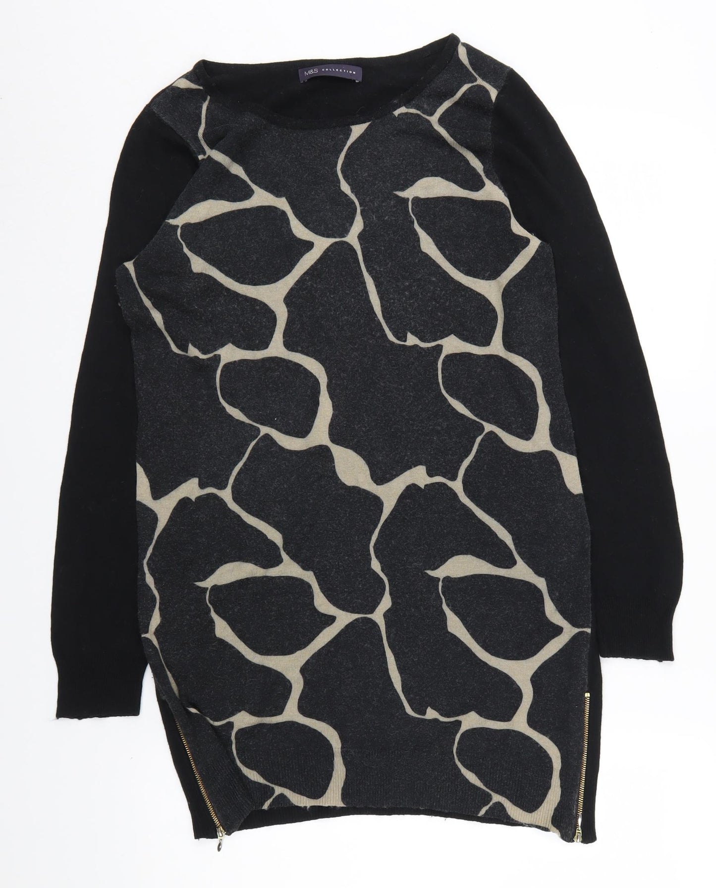 Marks & Spencer Women's Black Tunic Blouse Size 12