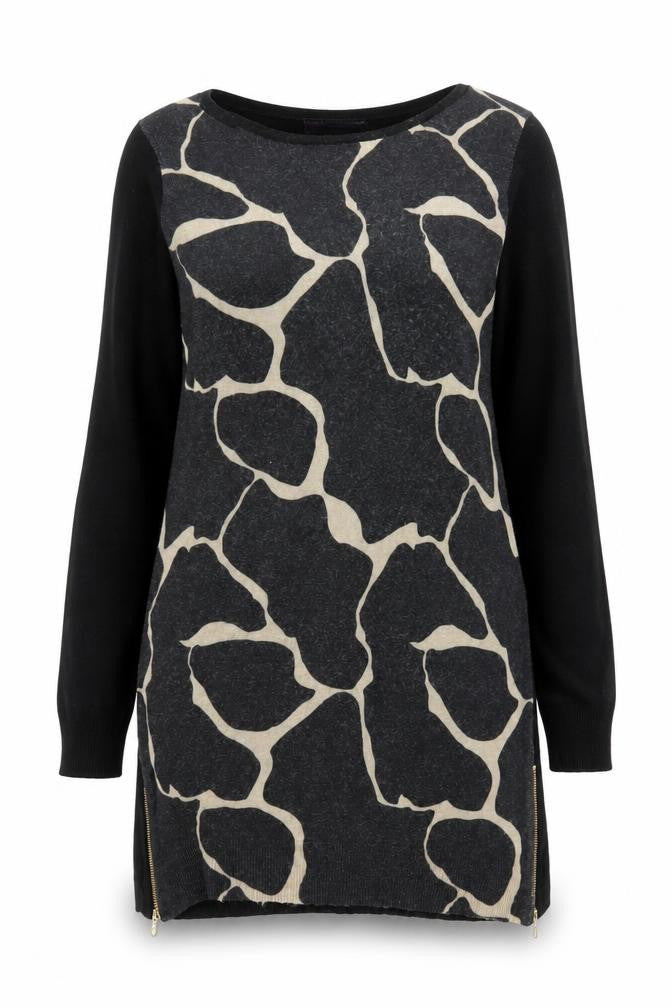 Front view of Marks & Spencer Women's Black Tunic Blouse, size 12