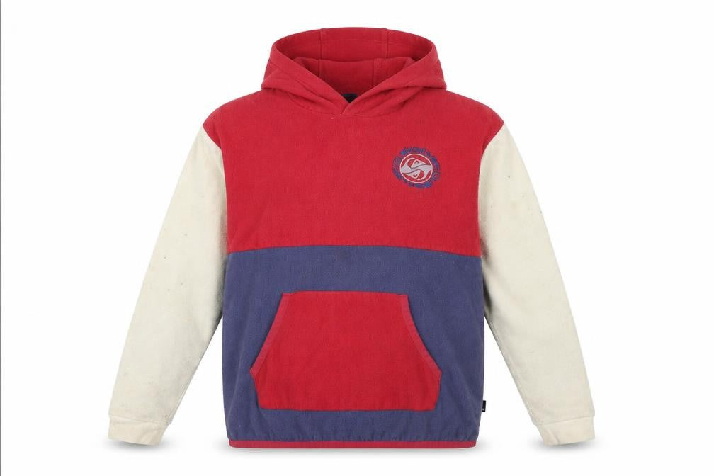 Front view of Quiksilver boys’' multicoloured pullover hoodie, size L