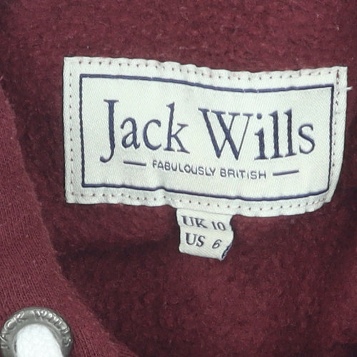Jack Wills Women's Red Pullover Hoodie Size 10