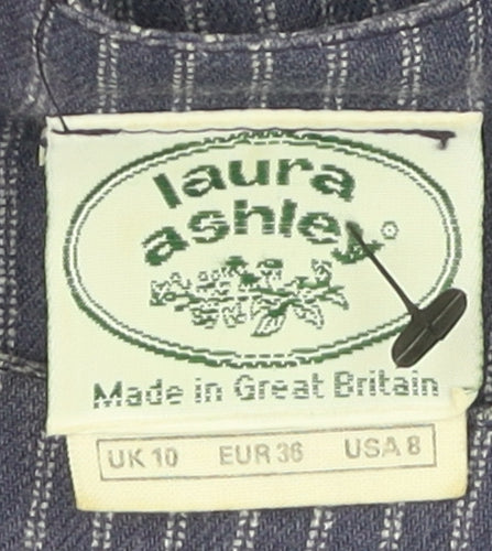 Laura Ashley Women's Blue Striped Pinafore Dress