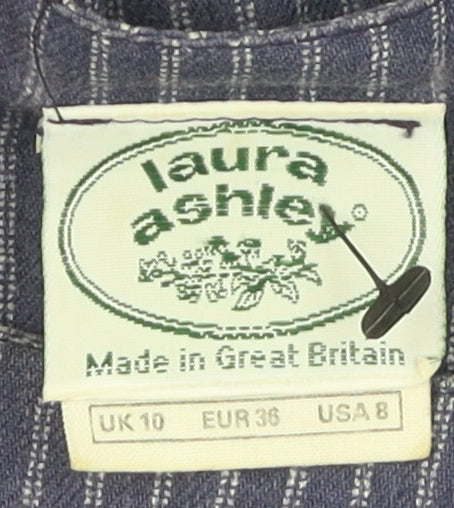 Laura Ashley Women's Blue Striped Pinafore Dress