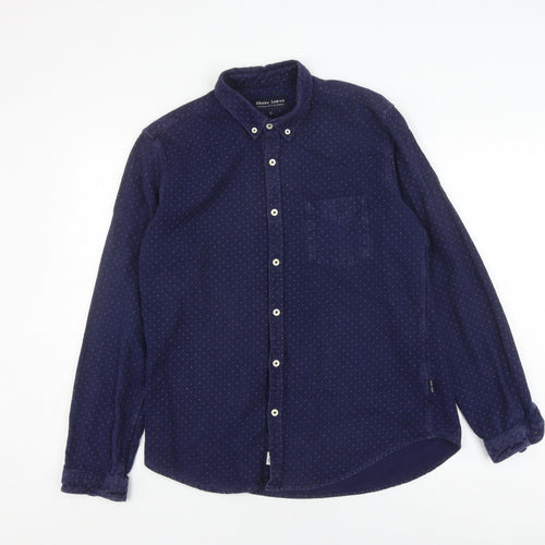 Shore Leave Men's Blue Long Sleeve Button-Up Shirt
