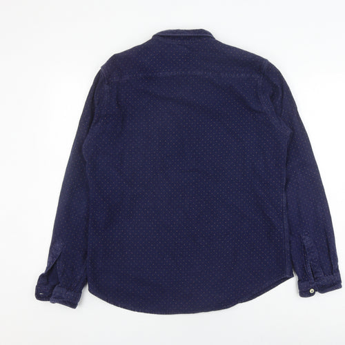 Shore Leave Men's Blue Long Sleeve Button-Up Shirt