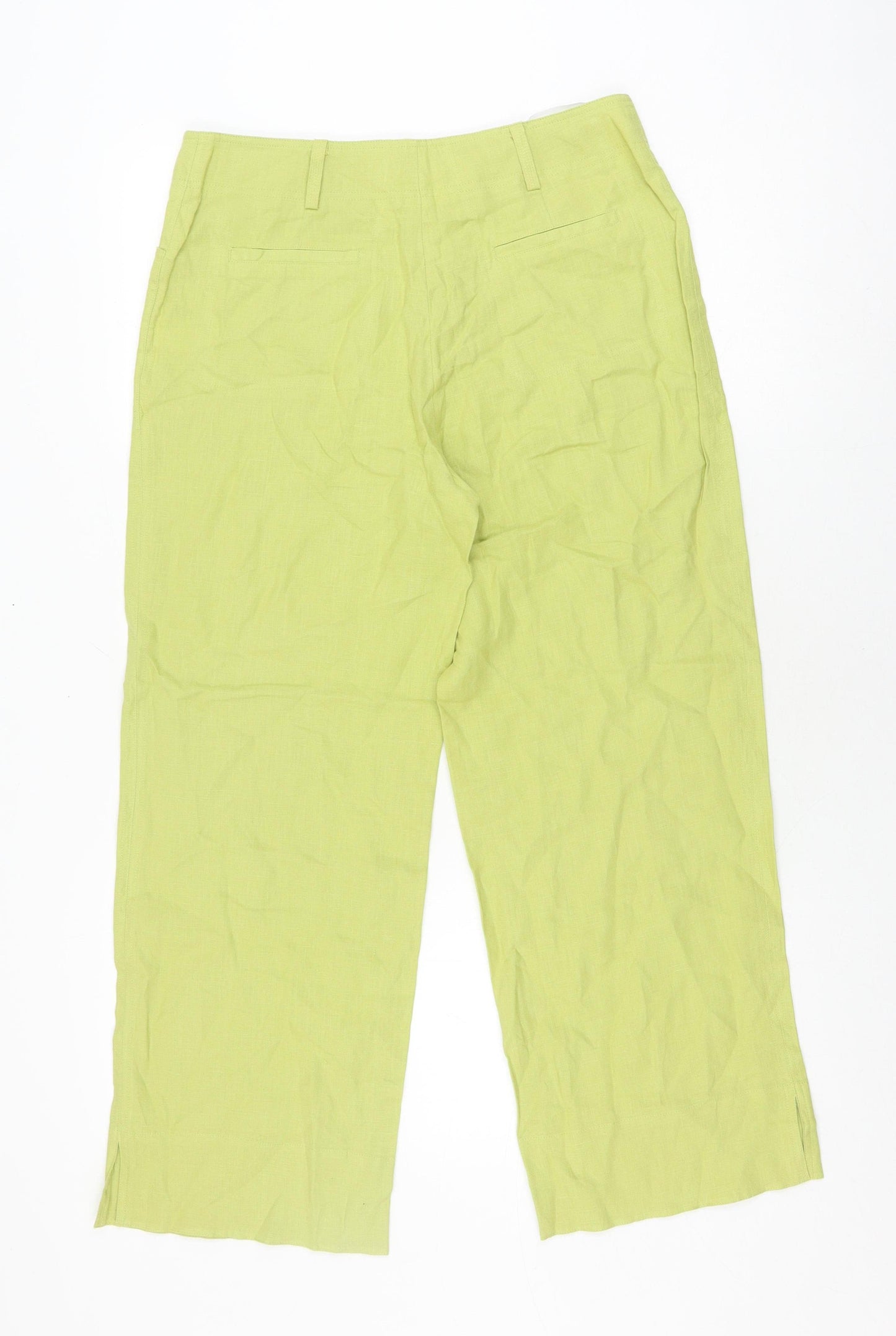 Women's Green Linen Trousers Size 10