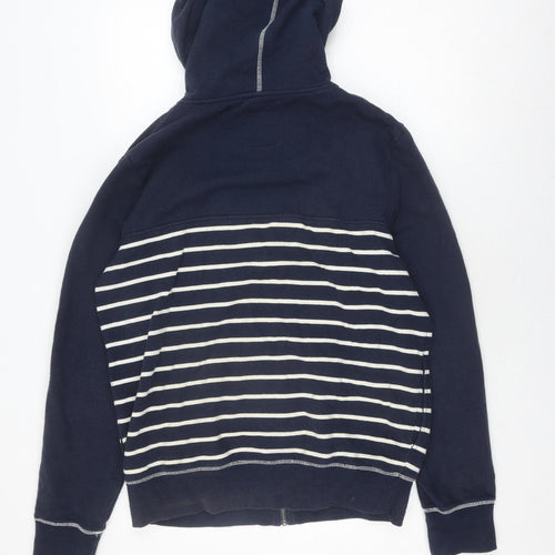 Brookhaven Unisex Blue Striped Hooded Jacket, L