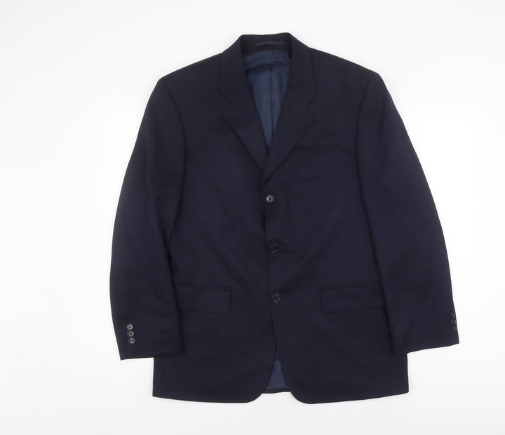 WOOLMARK Men's Black Blazer UK 40, Formal Wear