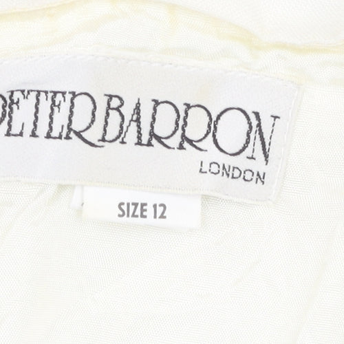 Peter Barron Women's Ivory Polka Dot Jacket Size 12