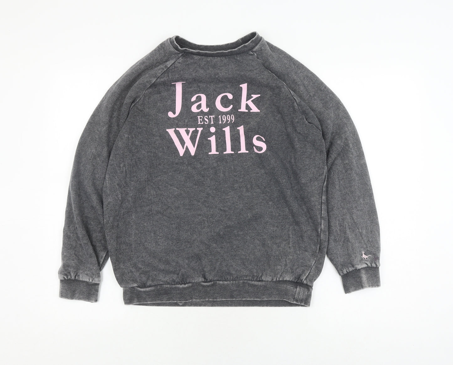 Jack Wills Girls Black Pullover Sweatshirt 12-13Y Logo