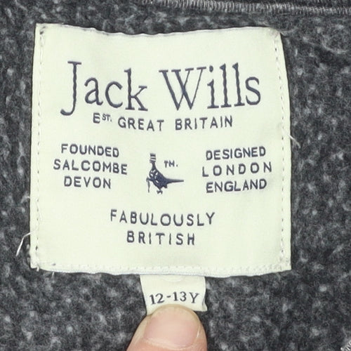 Jack Wills Girls Black Pullover Sweatshirt 12-13Y Logo