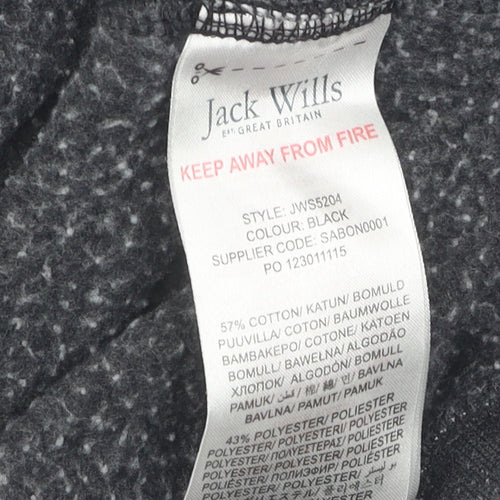 Jack Wills Girls Black Pullover Sweatshirt 12-13Y Logo