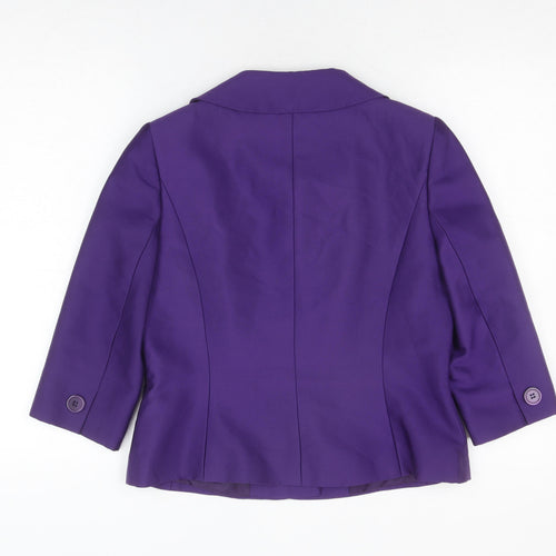Planet Women's Purple Buttoned Jacket Size 10