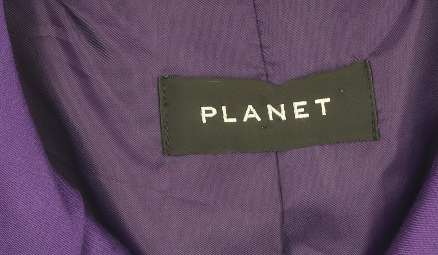 Planet Women's Purple Buttoned Jacket Size 10