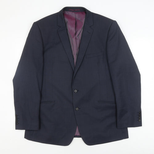 Next Men's Blue Regular Fit Suit Jacket Size 44R