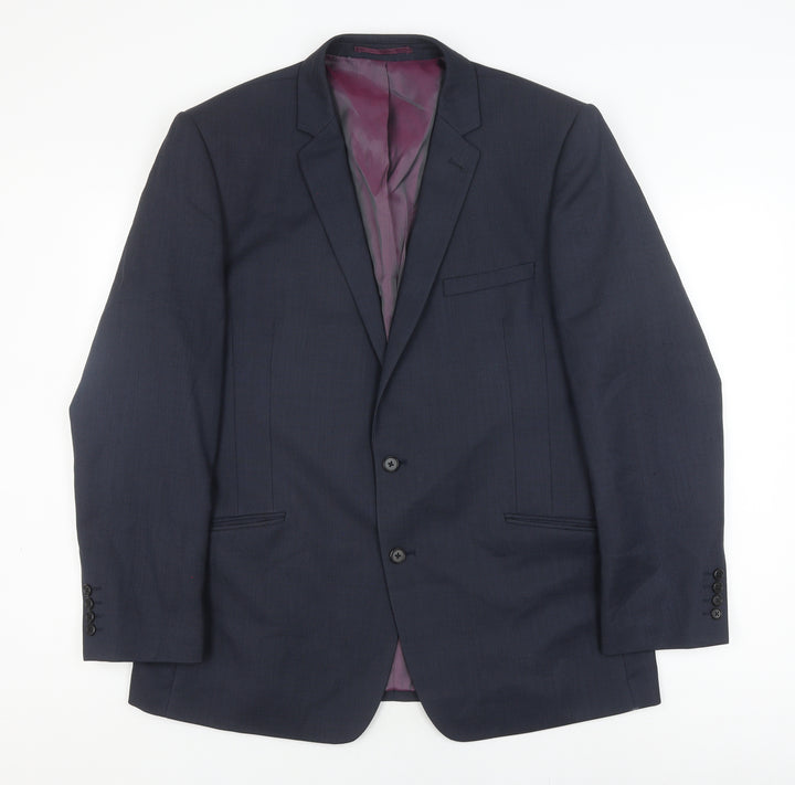 Next Men's Blue Regular Fit Suit Jacket Size 44R