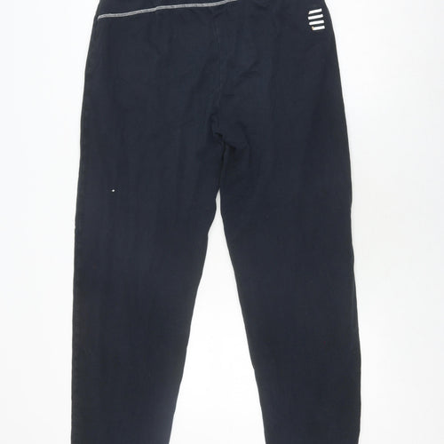 Emporio Armani Men's Black Joggers, Size S, Stylish Gym Wear