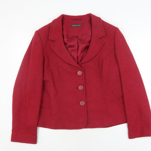 Alex & Co. Women's Red Wool Blazer Size 18