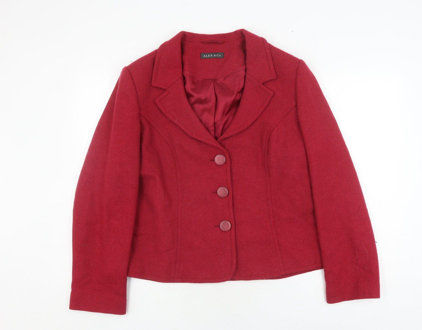 Alex & Co. Women's Red Wool Blazer Size 18