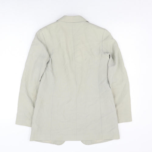 Massimo Dutti Women's Beige Blazer Size 6 Single-Breasted