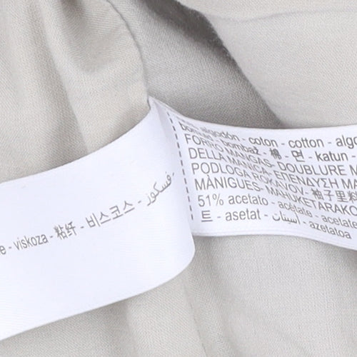 Massimo Dutti Women's Beige Blazer Size 6 Single-Breasted