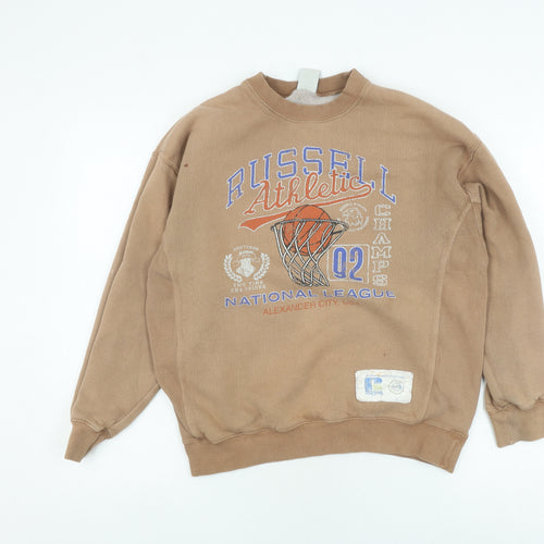 Russell Athletic Unisex Brown XS Graphic Sweatshirt