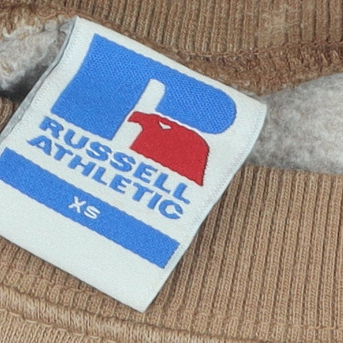Russell Athletic Unisex Brown XS Graphic Sweatshirt