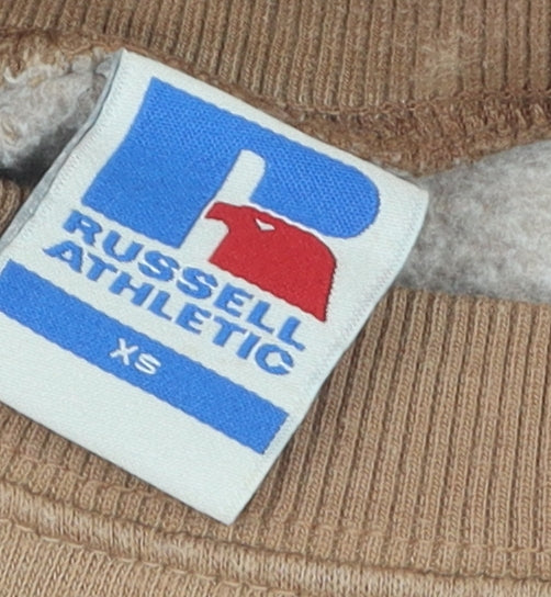 Russell Athletic Unisex Brown XS Graphic Sweatshirt