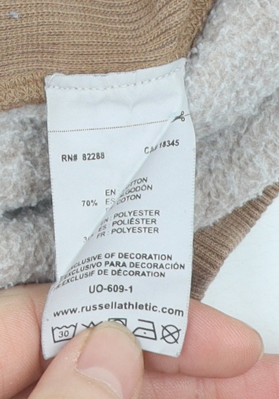 Russell Athletic Unisex Brown XS Graphic Sweatshirt