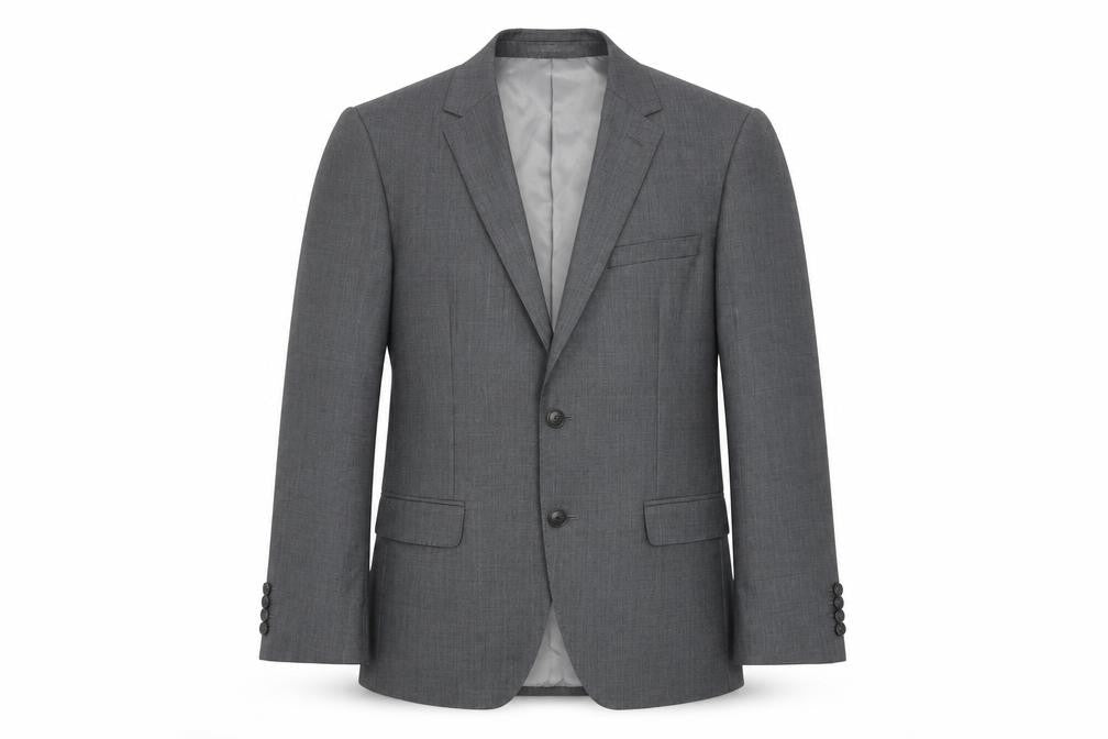Front view of Marks & Spencer Men's Grey Wool Blazer 40S