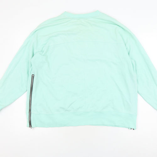DKNY Women's Green Pullover Sweatshirt Size S