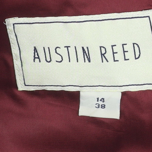 Austin Reed Women's Red Wool Double-Breasted Blazer Size 14
