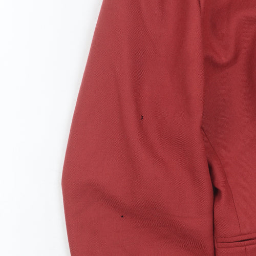 Austin Reed Women's Red Wool Double-Breasted Blazer Size 14