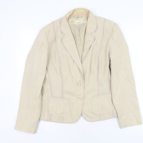 Marks and Spencer Women's Beige Blazer Size 16